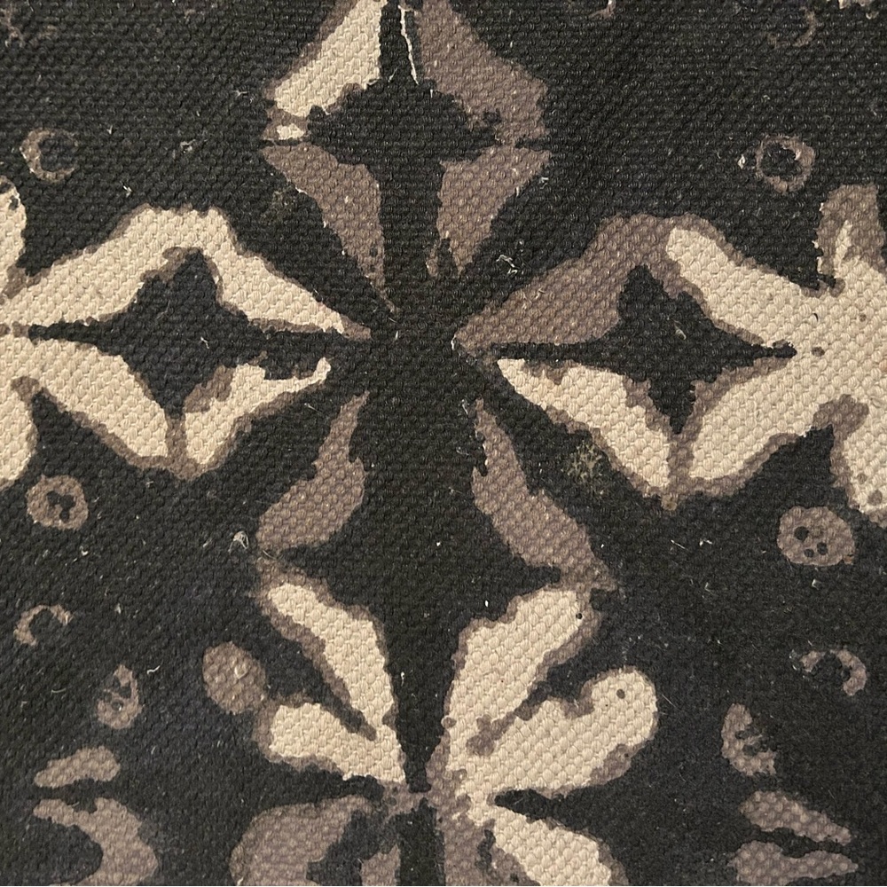 Ikat Patterned Small Cotton Rug - Picture 2 of 4